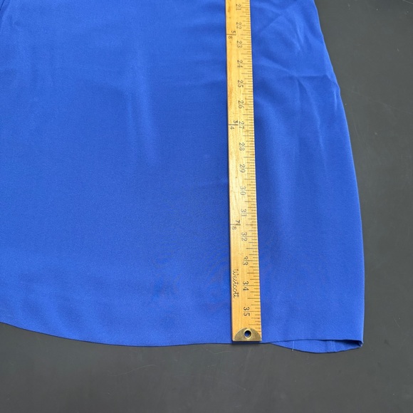 DVF Diane Von Furstenberg REARA Sleeveless Silk‎ Mini Dress Olympic Blue Size 0 - Picture 12 of 15